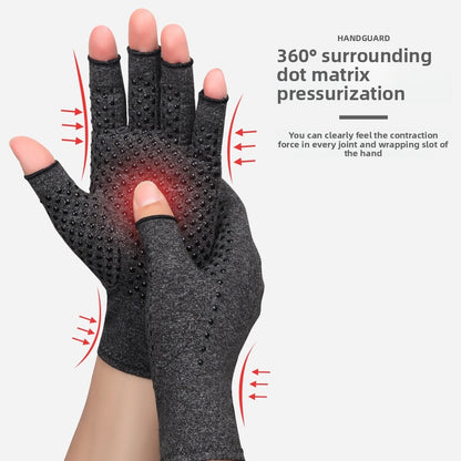 Arthritis Relief Compression Gloves Half Finger Support