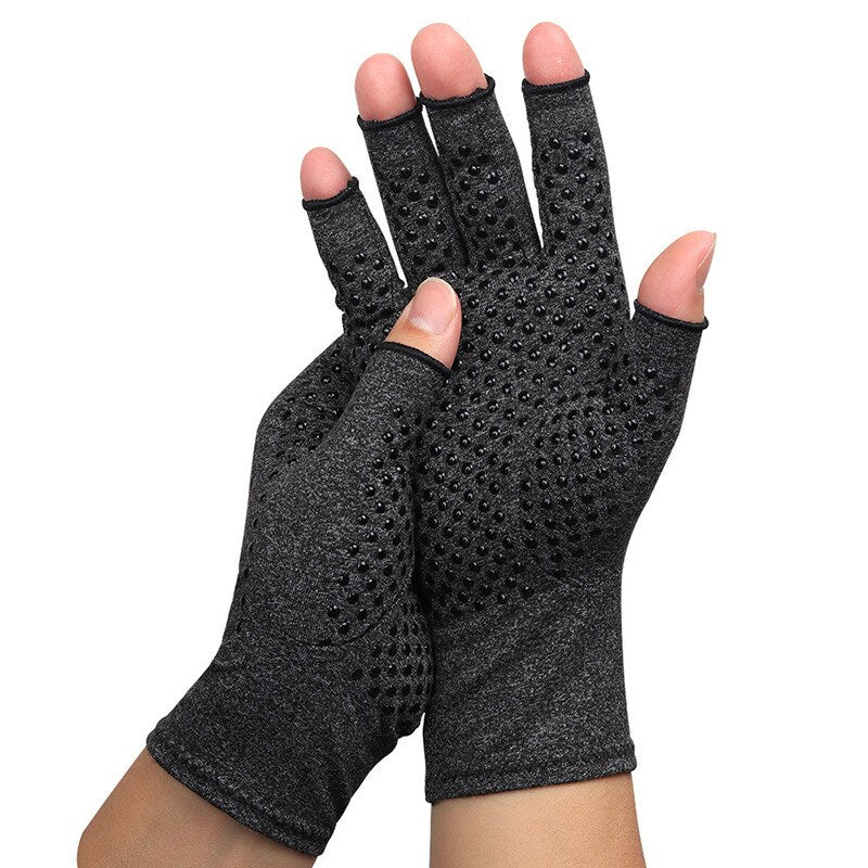 Arthritis Relief Compression Gloves Half Finger Support