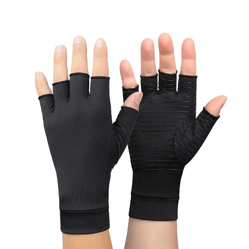Arthritis Relief Compression Gloves Half Finger Support