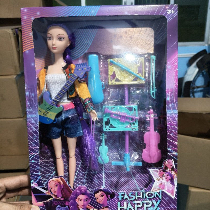 Articulated Music Doll with Colorful Lights