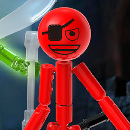 Articulated Stickman Action Figure Model