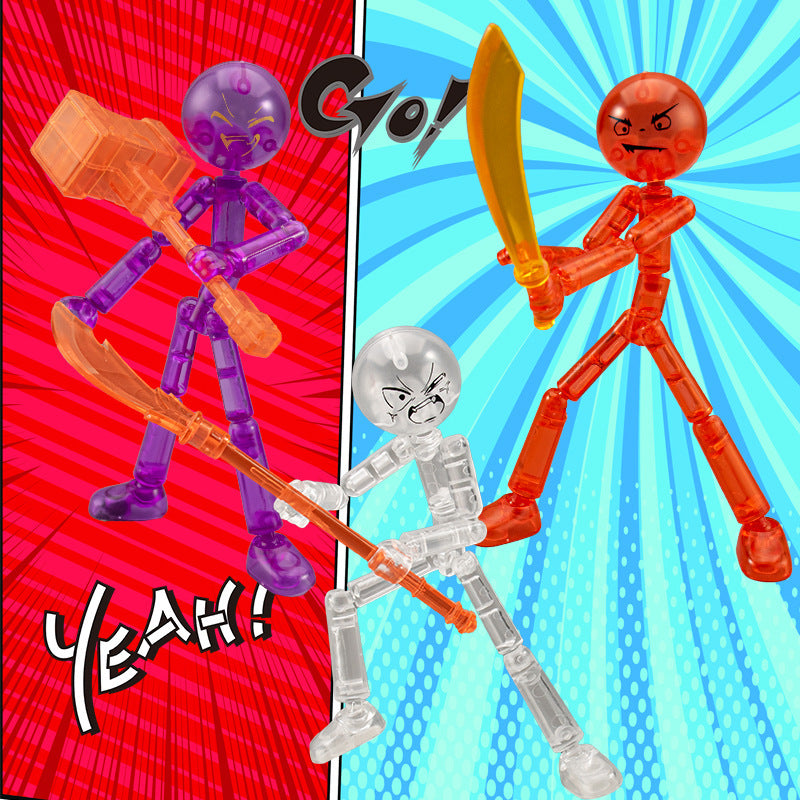 Articulated Stickman Building Blocks