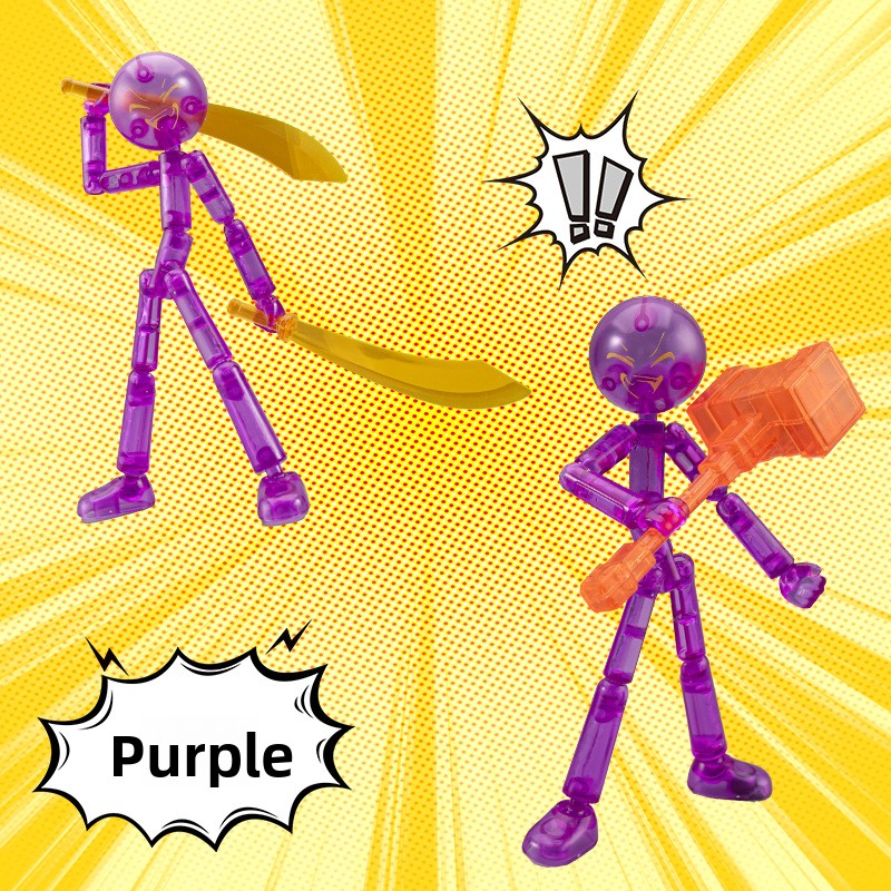 Articulated Stickman Figure with Weapons