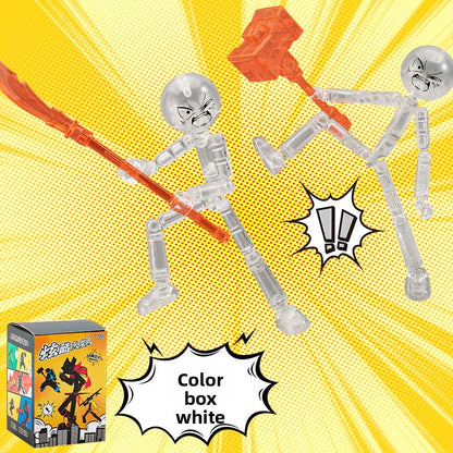 Articulated Stickman Figure with Weapons
