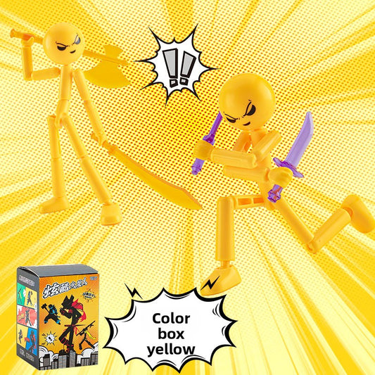 Articulated Stickman Figure with Weapons