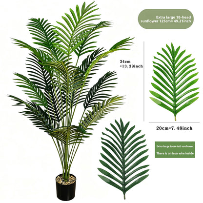 Artificial Faux Areca Palm Potted Plant