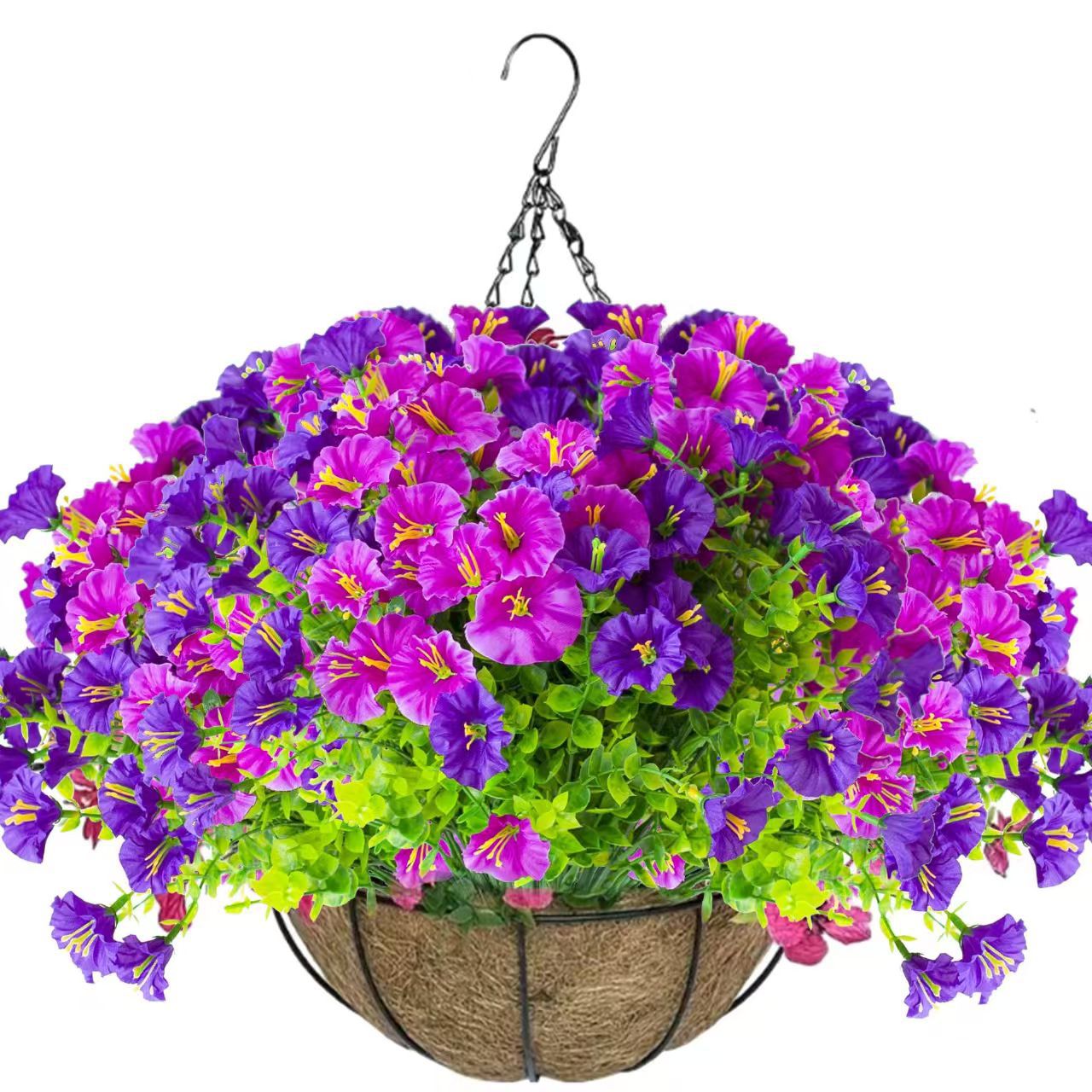 Artificial flower basket