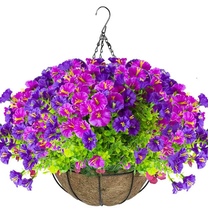 Artificial flower basket
