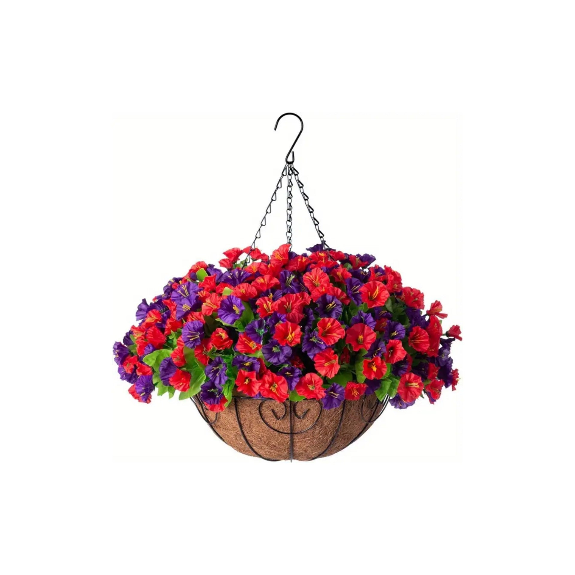 Artificial flower basket