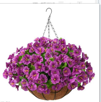 Artificial flower basket