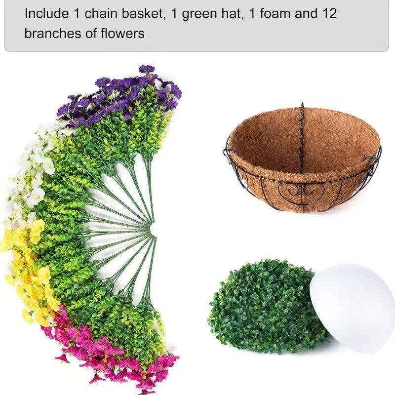 Artificial flower basket