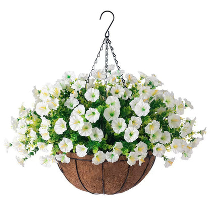 Artificial flower basket