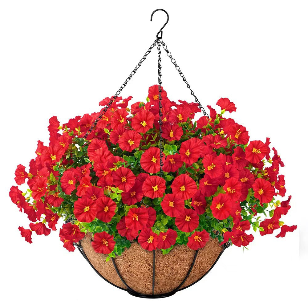 Artificial flower basket