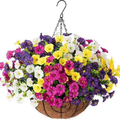 Artificial flower basket