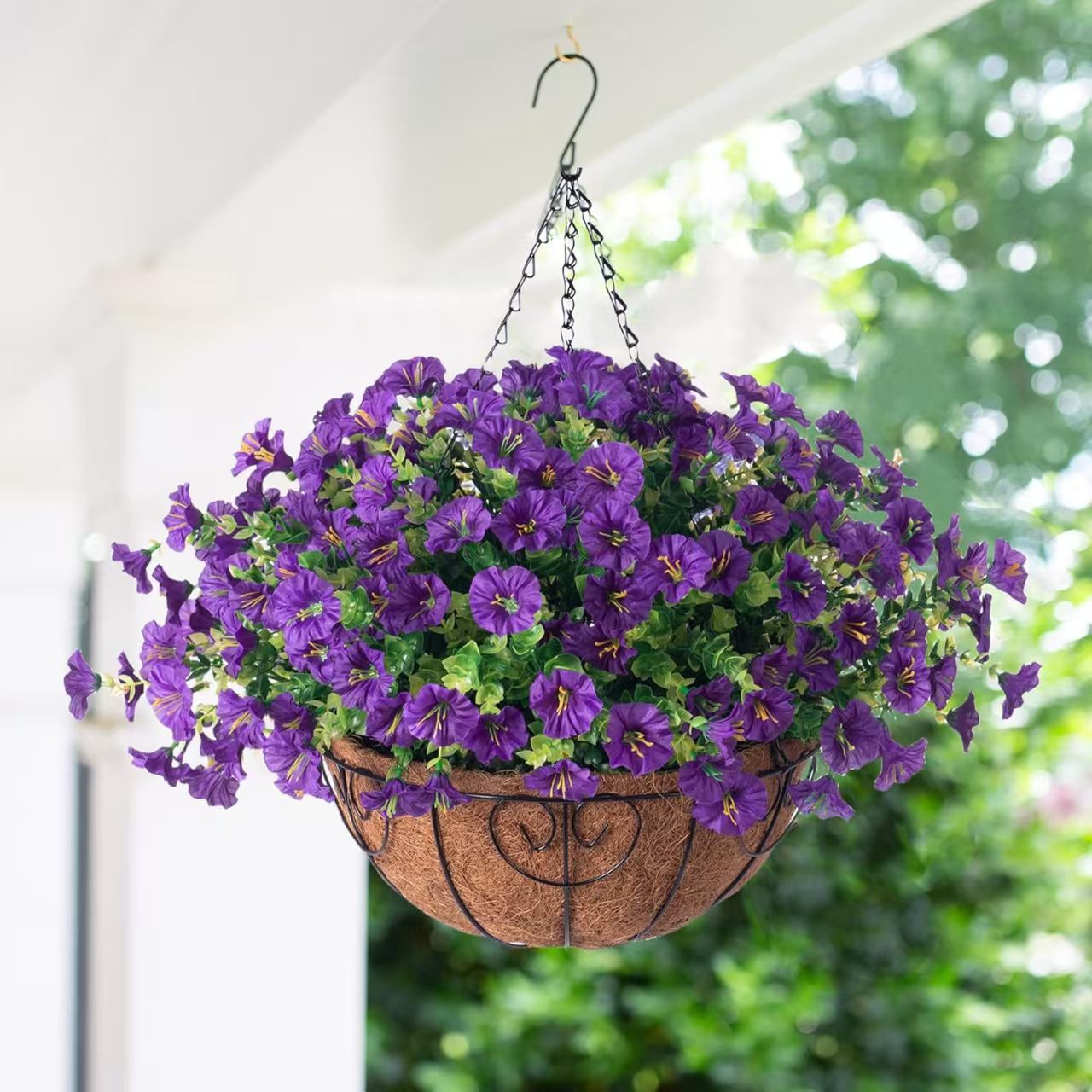 Artificial flower basket