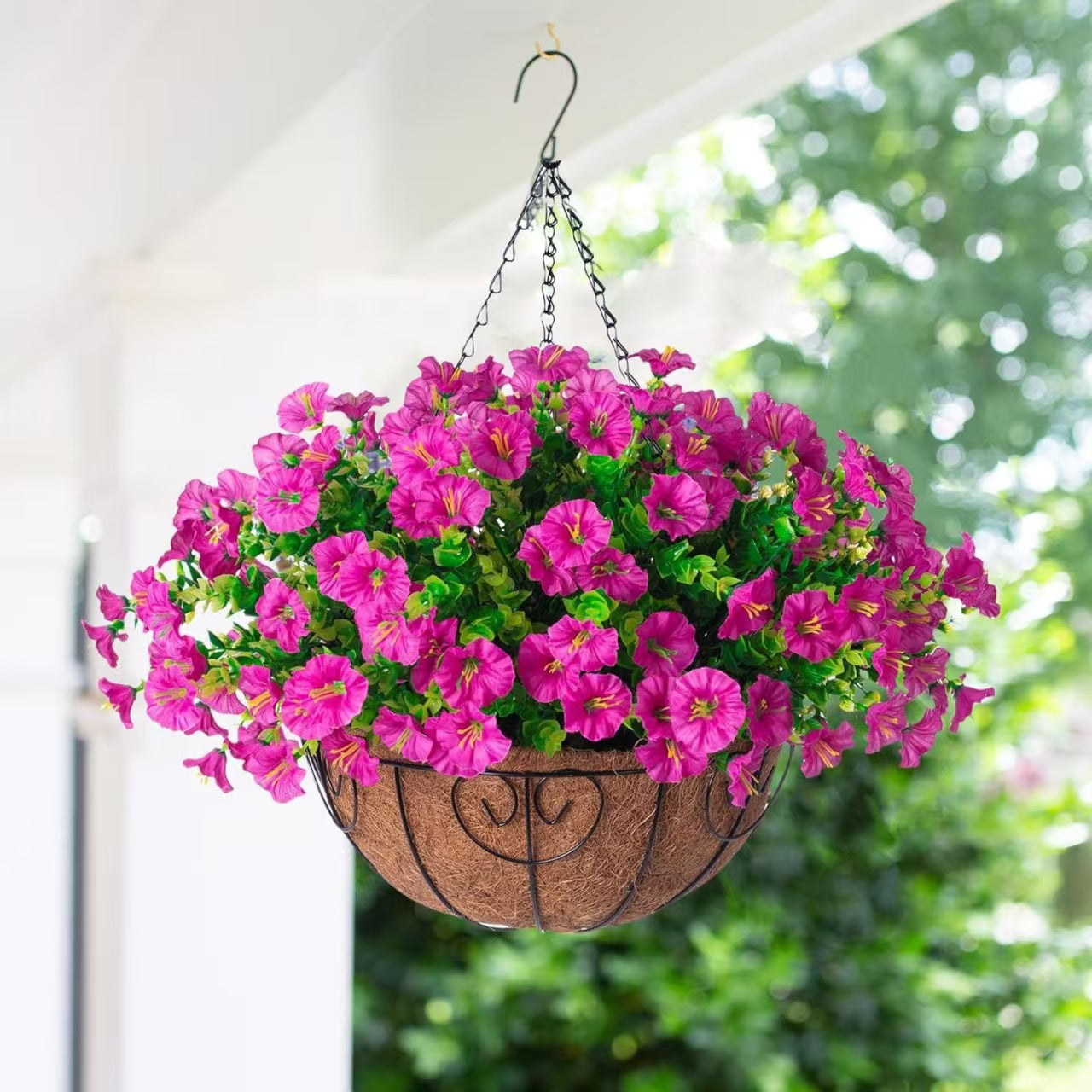 Artificial flower basket