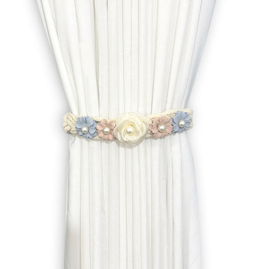 Artificial flower curtain strap