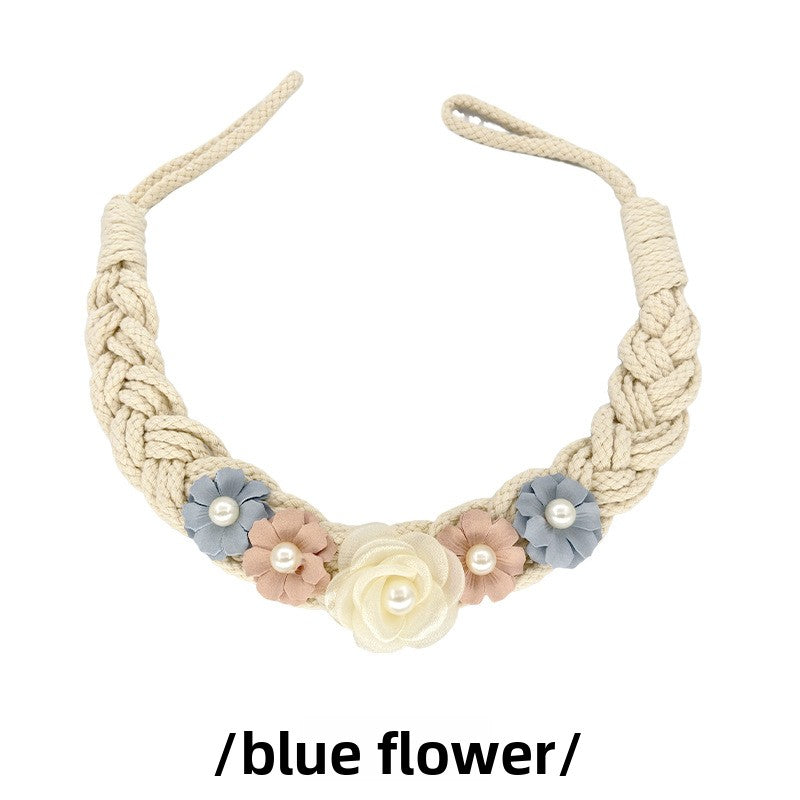Artificial flower curtain strap