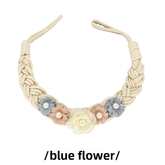 Artificial flower curtain strap