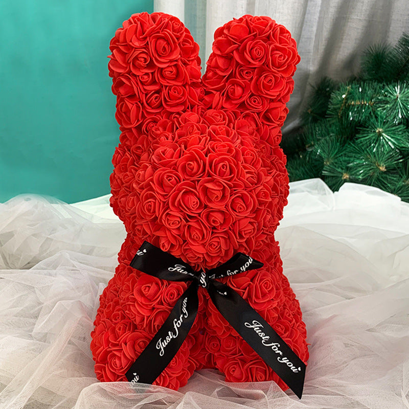 Artificial flower rabbit