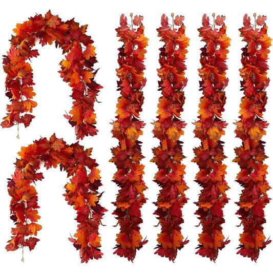 Artificial Maple Leaf Garland for Autumn
