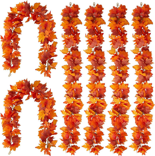 Artificial Maple Leaf Garland for Autumn