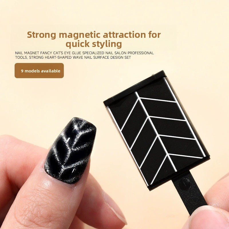 Artificial nail decorative cat-eye magnetic attachment tool