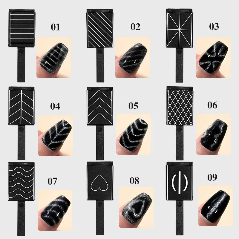 Artificial nail decorative cat-eye magnetic attachment tool