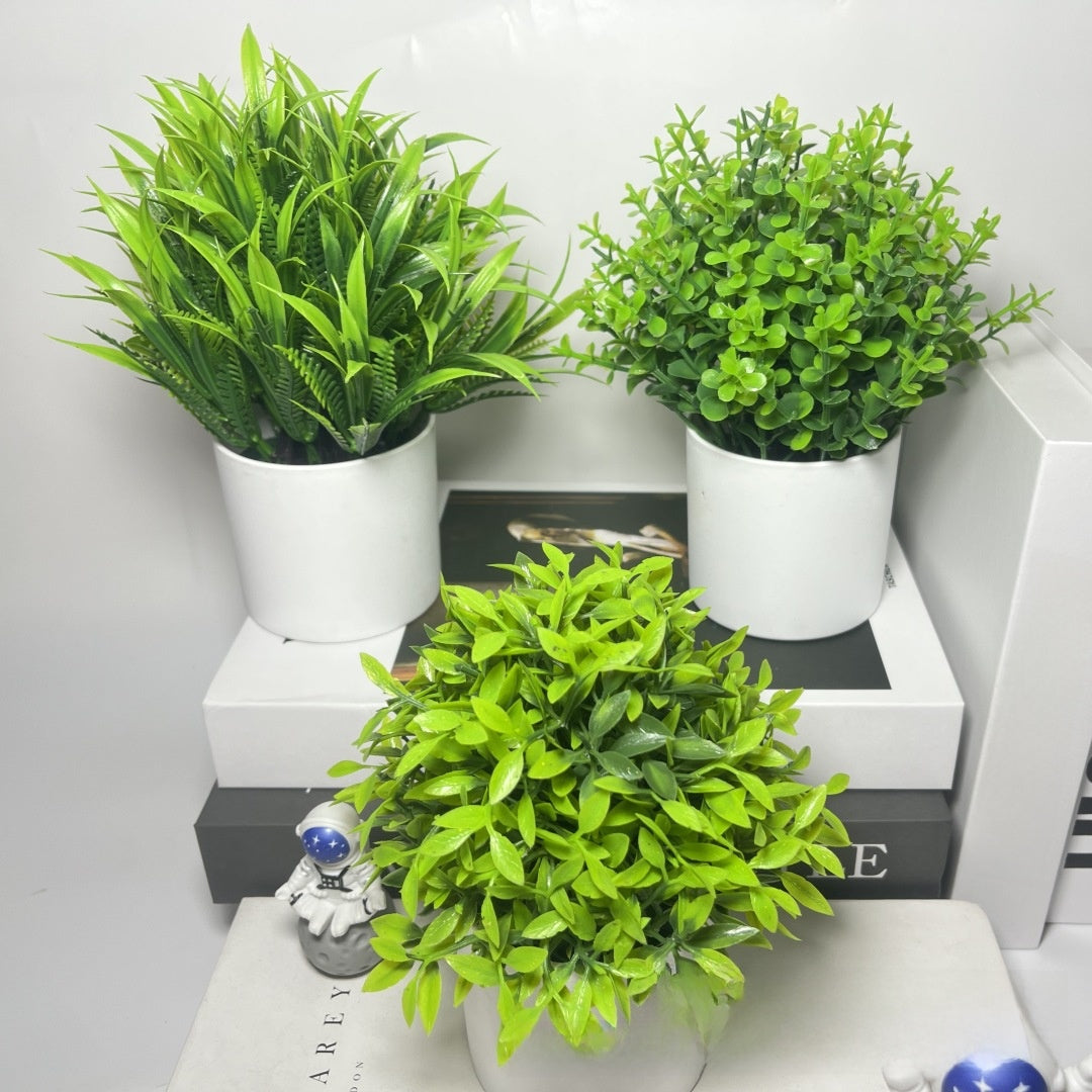 Artificial Plastic Potted Plants for Home Decoration