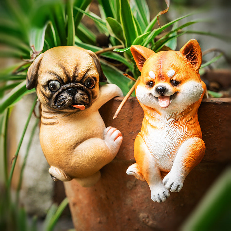 Artificial Puppy Flower Pot Bonsai Decoration