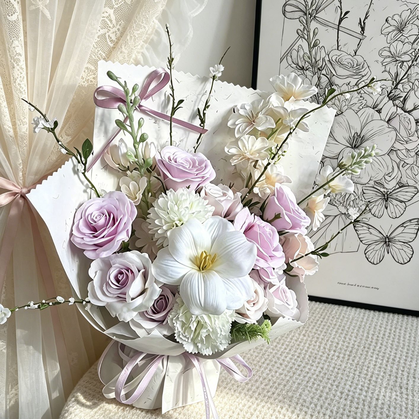 Artificial Rose Soap Flower Bouquet Gift