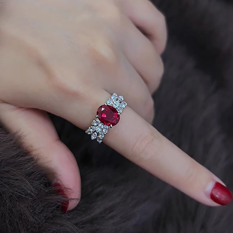 Artificial Ruby Ring