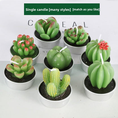 Artificial Succulent Rose Candles