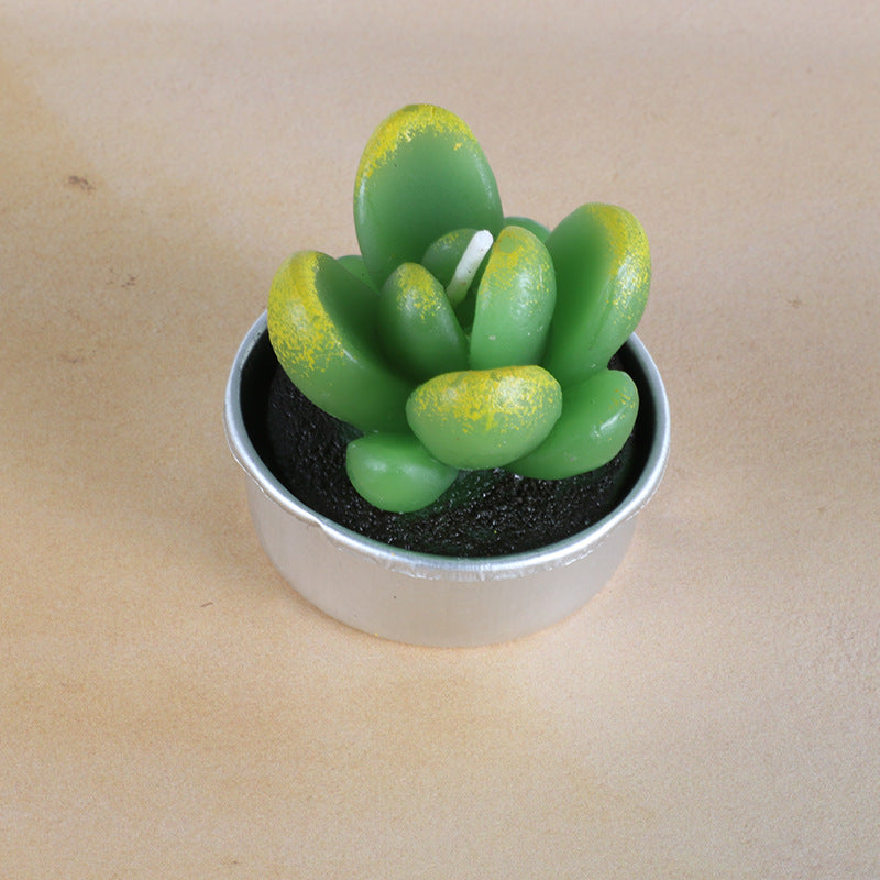 Artificial Succulent Rose Candles