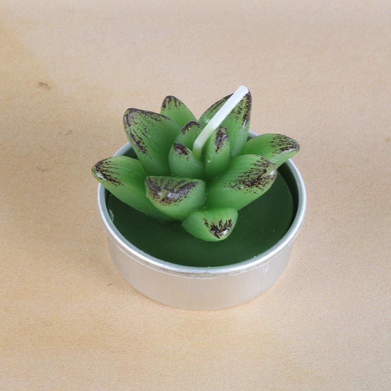 Artificial Succulent Rose Candles