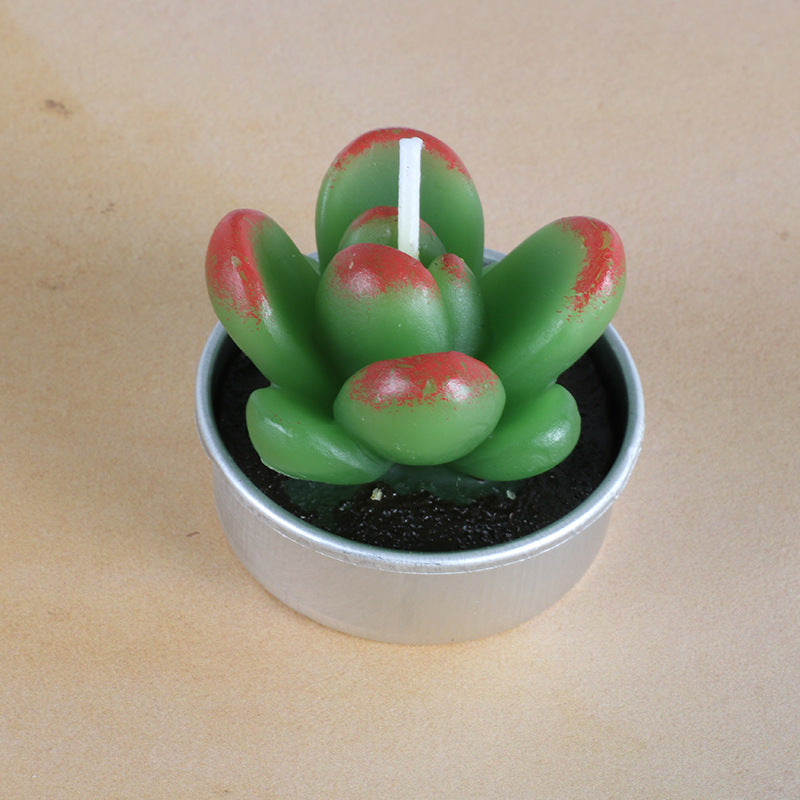 Artificial Succulent Rose Candles