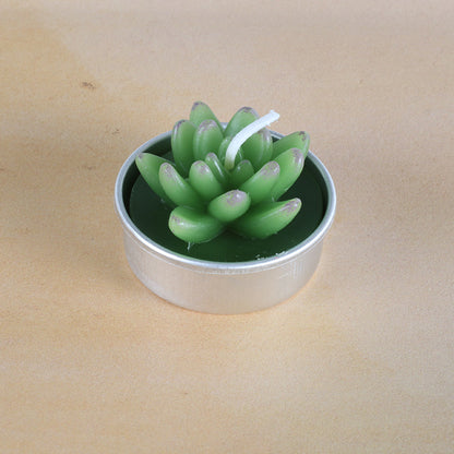Artificial Succulent Rose Candles