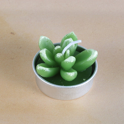 Artificial Succulent Rose Candles