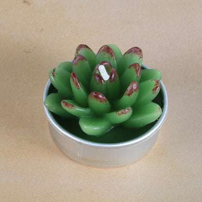 Artificial Succulent Rose Candles