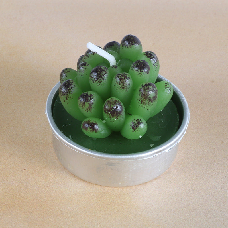 Artificial Succulent Rose Candles