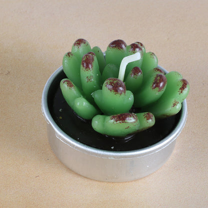 Artificial Succulent Rose Candles