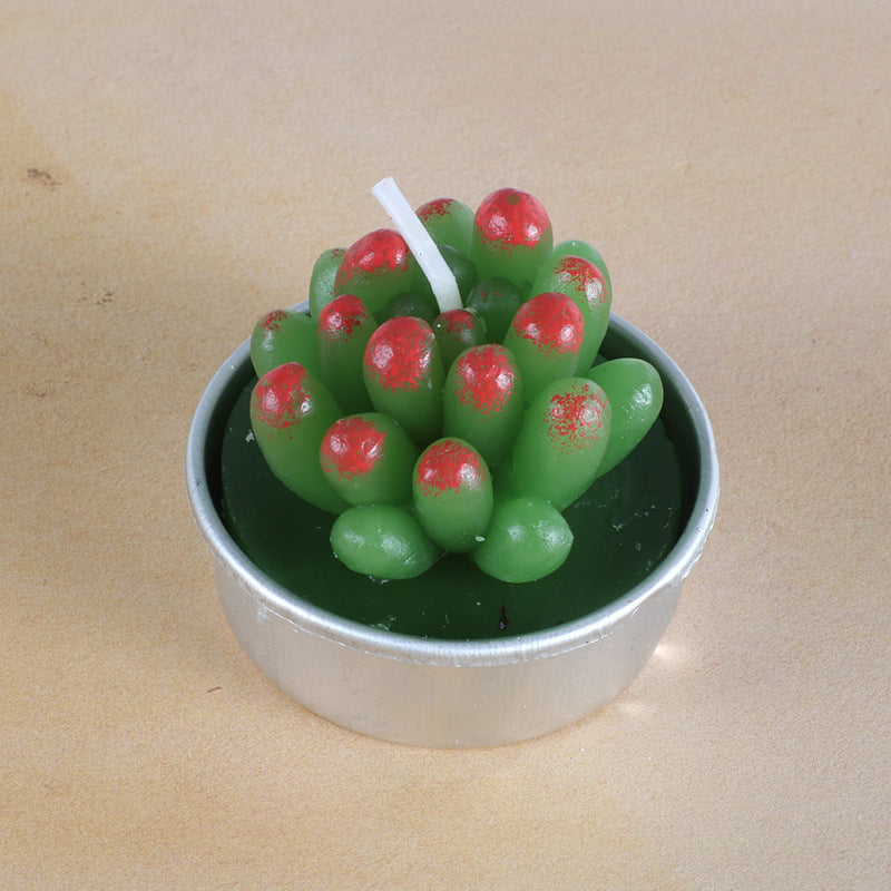 Artificial Succulent Rose Candles