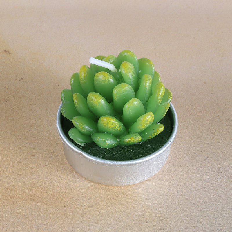 Artificial Succulent Rose Candles