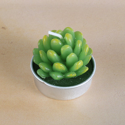 Artificial Succulent Rose Candles
