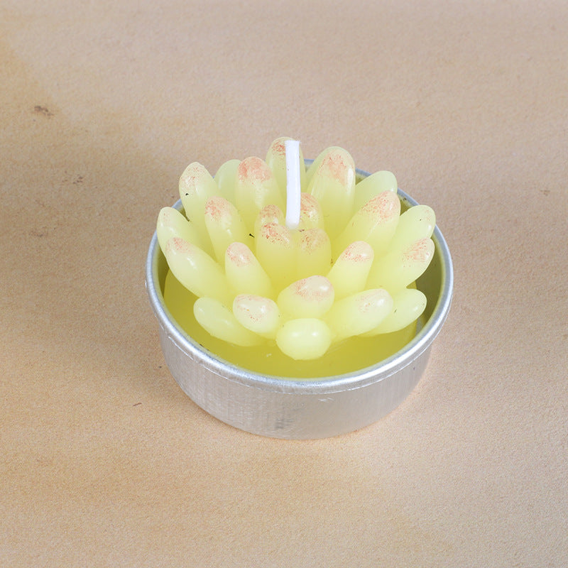 Artificial Succulent Rose Candles