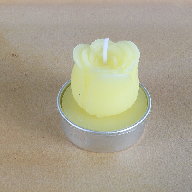 Artificial Succulent Rose Candles