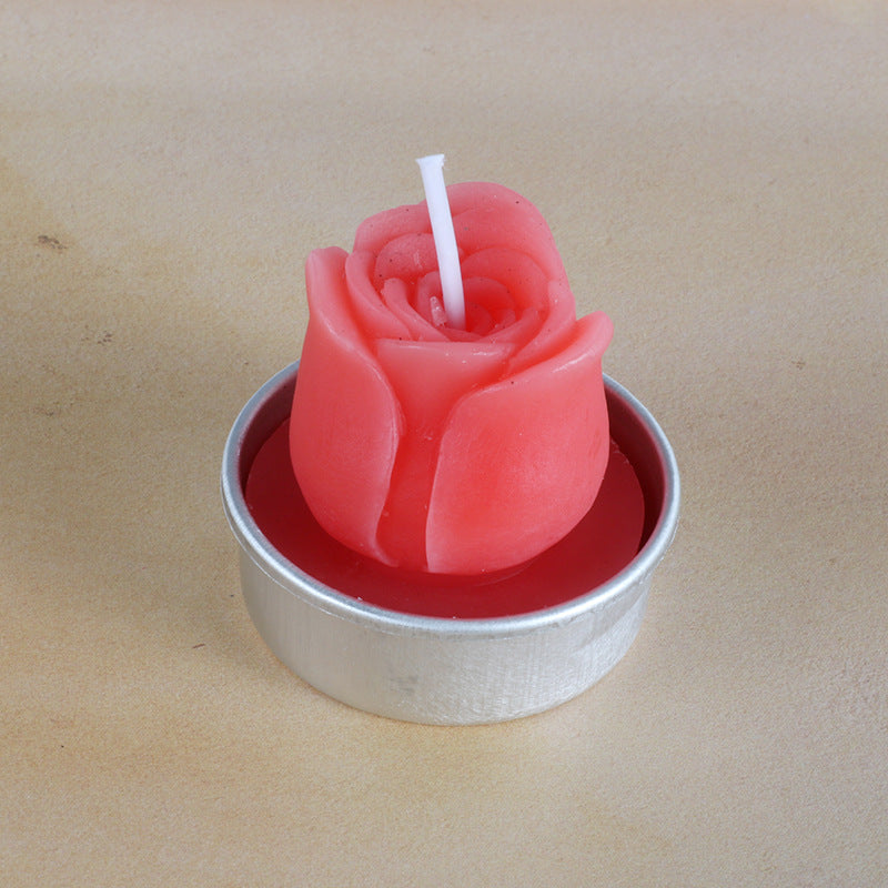 Artificial Succulent Rose Candles