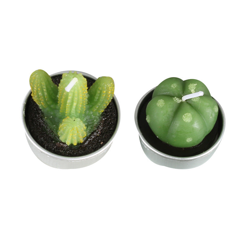 Artificial Succulent Rose Candles