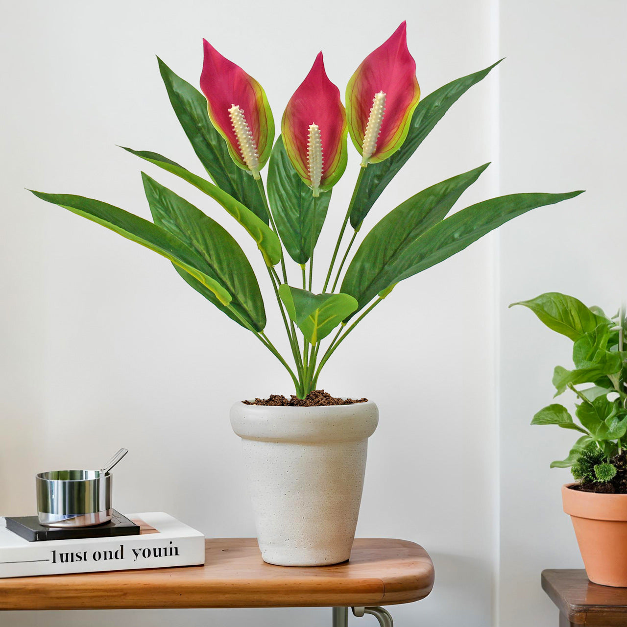 Artificial White Palm Decorative Flowers