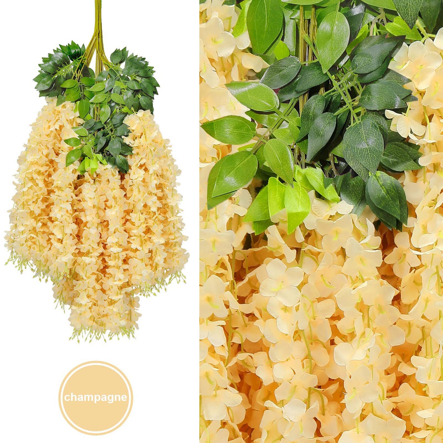 Artificial wisteria flower